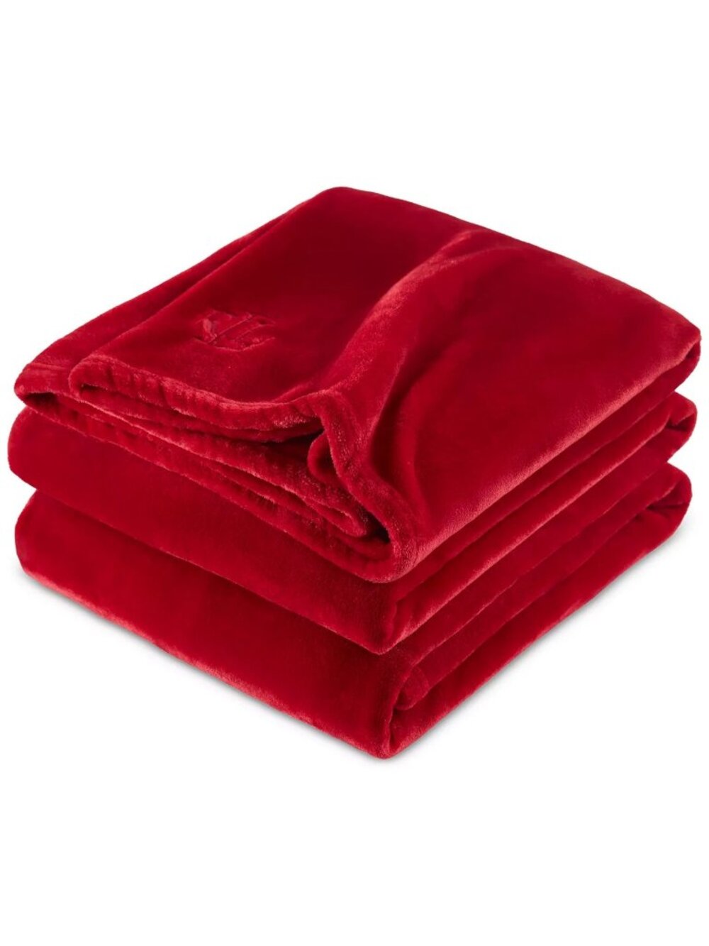 Ralph Lauren Classic Micromink Blanket Full / Queen RED 90"x90" Luxuriously Soft - Picture 6 of 6